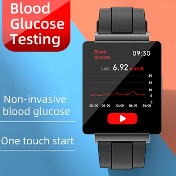 UGUMO на Глюкоза В Кръвта Смарт Часовници на Сърдечния Ритъм уреди за измерване на кръвното налягане, Температурата на Тялото NFC за Контрол на Достъп Smartwatch за Мъже За Жени