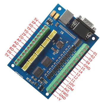 5 Оси cnc гравиране CNC USB MACH3 Driver breakout board board с шаговым контролер за движение MPG blue card