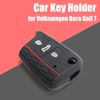 Силиконов Калъф за Дистанционно на Ключа на Автомобила за VW Polo Golf Bora Tiguan Sagitar Ключодържател Калъф Обвивка