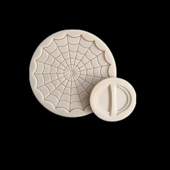 Призрачен лице под формата на паяжина силиконова форма на DIY инструмент за торта инструмент за вземане на шоколад глинено инструмент cocina accesorios de coci...KLM