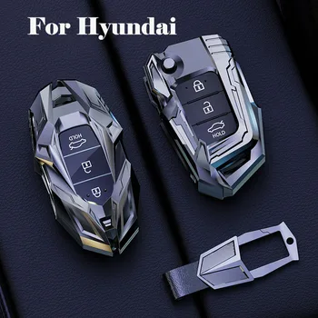 Нов Калъф За Ключове От Кола С Сплав, Защитен Калъф За Hyundai i30, Ix35 Кона Encino Solaris Azera Accent TM Palisade Santa Аксесоари