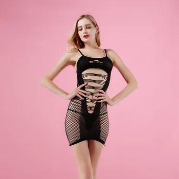 2022 ново дамско открито секси бельо с отворен гръб, прозрачен съблазнителен секси костюм