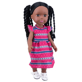 14 инча/35 см американската момиче модерна детска розова, черна дълга ракита кукла