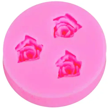 M516 Епоксидни UV-смола Розова Силиконова Форма на Цвете Форма за Шугаринга, празни приказки, Производство на бижута, Шоколадови Бонбони с кабошоном, 4,6*1 см