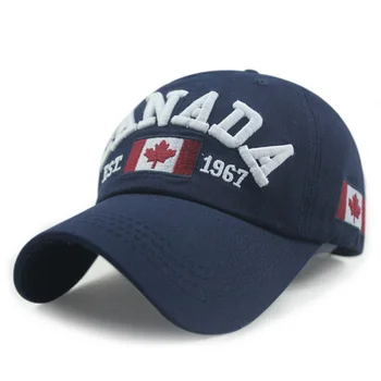 Нови Постъпления Памук Gorras Канада бейзболна шапка Флаг на Канада Шапка възстановяване на предишното положение Adjuatable Мъжки Шапки Маркова Новост за Възрастни