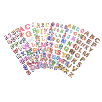 6 бр./лот, 26 английски 3D букви, детски ученически етикети от PVC с мехурчета, творчески мультяшные дебеличка етикети