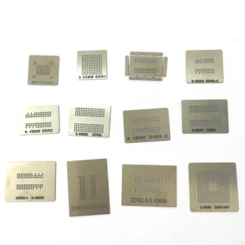 12 бр./лот, пълен набор от шаблони за реболлинга BGA, специален комплект за DDR DDR2 DDR2-2 DDR2-3 DDR3-2 DDR3-3 DDR3-4 DDR5