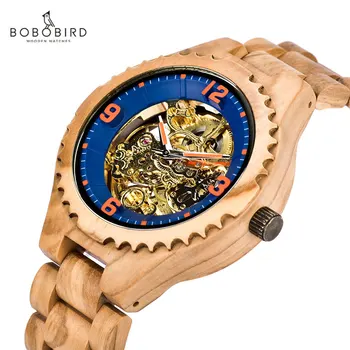 Bobo Bird Автоматични Механични Часовници Мъжки Часовници за Мъже с Дървени Ръчен Часовник Ръчна изработка на Луксозни Мъжки Часовник 2020 Модерни