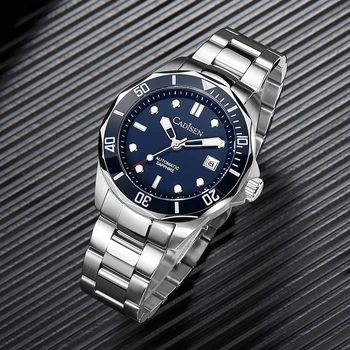 CADISEN Механични Часовници Мъжки 2021 Най-добрата Марка на Луксозни От Неръждаема Стомана Бизнес Автоматично Мъжки Часовник MIYODA 8215 Механизъм Reloj