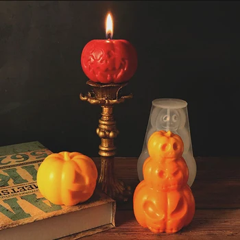 3D Тиква Свещ Силиконова Форма на Хелоуин DIY Производство на Свещи, Сапуни Смола С Формата на Коледни Подаръци Занаят Начало Декор