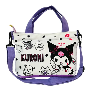 Sanrio Раница Аниме Рисунка Kuromi Melody Hello Kitty Чанта На Рамото Скъпа Кавайная Холщовая Чанта Подарък Изискан Модел С Добро Качество