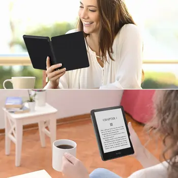 Калъф за Kindle Paperwhite 2021 11-то поколение 6,8 Новини от Изкуствена кожа Калъф за Kindle Paperwhite Case 5 2021 + защитно фолио за екрана