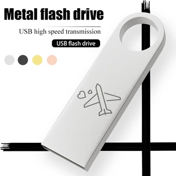 метален флаш памет с дизайн на самолета на 2.0 USB Флаш памет 32 GB карта от 16 GB, 8 gb usb memoria 4 gb usb-памет от 64 GB cle usb мини-подарък