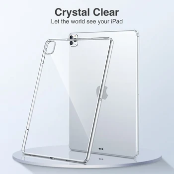 За iPad Pro 12,9 11 Калъф Mini 6 2021 Силикон Прозрачен ултра тънък Калъф За iPad Air 4 10,2 9,7 mini 4 5 Калъф TPU Прозрачен калъф