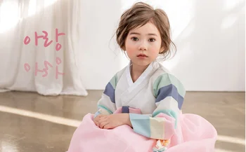 2021 Корейски Традиционните Костюми Ханбок Детски Корейски Дворец Костюми Ханбок Рокля Националната Танцови за Сценичното Шоу ZL74