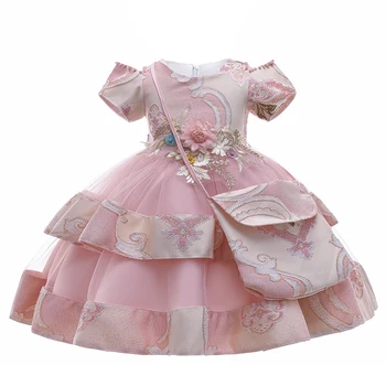 Ежедневна рокля с флорални модел за момичета, Рокли за малки Момичета със сладко чанта, Детски Рокли за рожден Ден, Облекла За Момичета, Рокля на Принцеса Сватбена Рокля