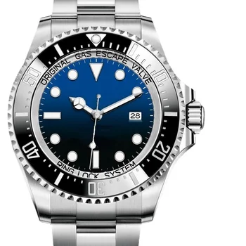 автоматични и механични мъжки часовник черен син керамични 44 мм