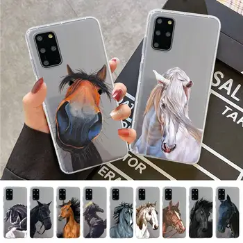 Калъф за телефон Great beauty horse за Samsung A51 A52 A71 A12 за Redmi 7 9 9A за Huawei Honor8X 10i Прозрачен Калъф