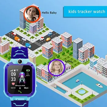 Q12 Детски Смарт Часовници SOS Телефон Часовници Smartwatch Деца 2G Сим-Карта Смартфон Водоустойчив IP67 Детски Смарт Часовници Подарък Часовник