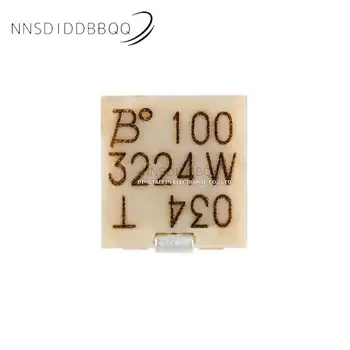 1PC 3224W-1-100E 10R ± 10% ± 100ppm/℃ 3224 Потенциометър Точност Регулируем Резистор Електронни компоненти