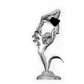 1/24 древната женска поставка с Фигурка цвете от Смола на Модела комплекти Миниатюрен gk в Разглобено формата на Неокрашенный