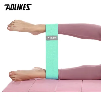 AOLIKES 1 бр. хип-гривна съпротива йога ивици фитнес упражнения за крака контур каишка за коремни преси кръг учебни анти-приплъзване на търкаляне
