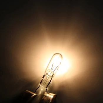 100ШТ T5 286 Лампа Базова Миниатюрна Лампа за Осветление Регистрационен номер Страничен Маркер за Автомобилен Интериор на Таблото Куполна Лампа