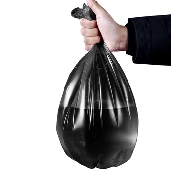 100шт Черен Боклук 45x50 см Биоразградими Торби За Боклук с Голям Капацитет на Домакинствата за Еднократна употреба Кухненски Торби За Съхранение на Отпадъци на Домашни Любимци Торби За Боклук
