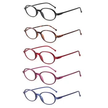 Henotin Очила За Четене Пружинен Шарнир Синя Светлина Блокиране На Кръгла Дограма За Мъже, Жени Четец На Диоптъра+1.0+2.0+3.0+4.0