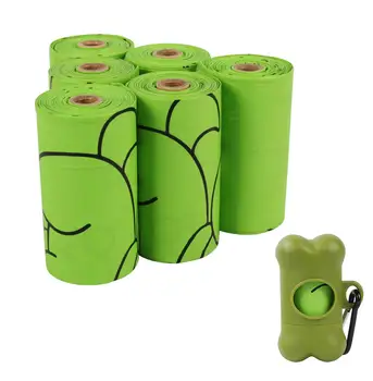 Торби за фуражи от царевично нишесте Биоразградими Торбички за кучешки отпадъци ароматизирани торби за храна за кучета 120 парчета с 1 Опаковка