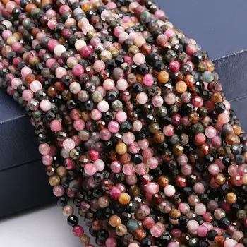 Естествен Камък Висококачествен Нарязан Кианит Beads3mm Малки Кръгли Свободни Камъни, Мъниста направи си САМ Гривна Колие Бижута и Аксесоари