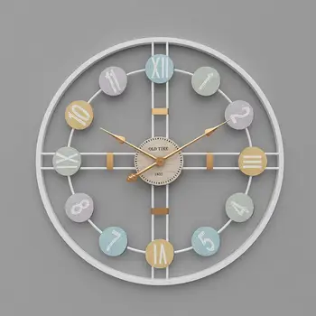 3D Ретро Скандинавските Стенни Часовници Метални Римски Цифри САМ Интериор Луксозни Стенни Часовници За Дома Хола Бар Кафе Декор Безшумни денонощно