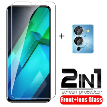 2в1 Калъф от закалено стъкло За Infinix Note 12 G96 Защитно фолио за екрана Note12G96 screen protectors за обектив Infinix Note12 G96 X670