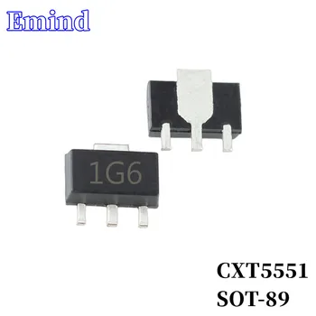 100ШТ CXT5551 SMD Транзистор Отпечатък SOT-89 Ситопечат 1G6 Тип NPN 160V/1A Биполярни Усилвател Транзистор