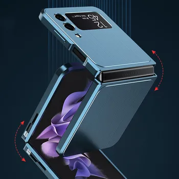 Магнитен Матиран Метален Калъф за Samsung Galaxy Z Flip 3 5G Алуминиева Рамка Пълна Защита на Метална Броня Калъф