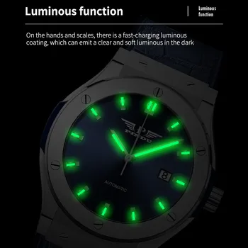 Мъжки часовник PINDU, Луксозни Автоматични Механични Бизнес часовници самостоятелно ликвидация, Мъжки Ръчен Часовник с дата, подходящи за всеки повод на носене