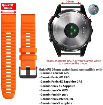 22-26 мм и Каишка за часовник Каишка за Garmin Fenix 6 6X Pro 5X5 Plus 3HR Часовници Быстросъемный Силикон Каишка Каишка За Forerunner 935 945