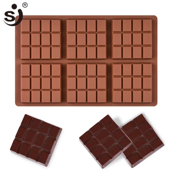 12 Кухина Правоъгълник Квадратна Форма на Кубче Лед квадратен шоколад силиконова форма фондан инструмент бар мухъл свещ макс бонбони трюфел