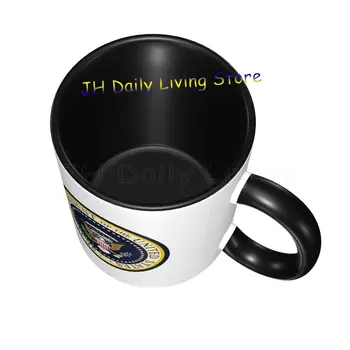 Печат на президента на Съединените Щати, Кафеена Чаша, Забавни Керамични Чаши, Чаша за Чай, Какао, Домашен и Кухненски Интериор, Уникален Подарък