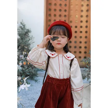 Корейски модерен взема за момичета, Пролетно-есенна Новост 2021 г., Детска Мода Скъпа Однотонная детска шапчица